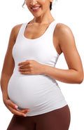 Butterluxe Womens Racerback Maternity Tank Top - Built-In Bra Comfort