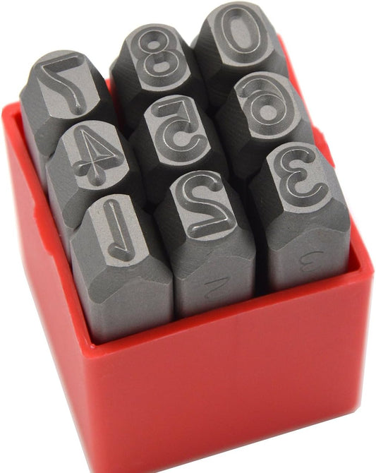 9pcs Heavy Duty Steel Stamp Uppercase Numbers for Jewelry Making