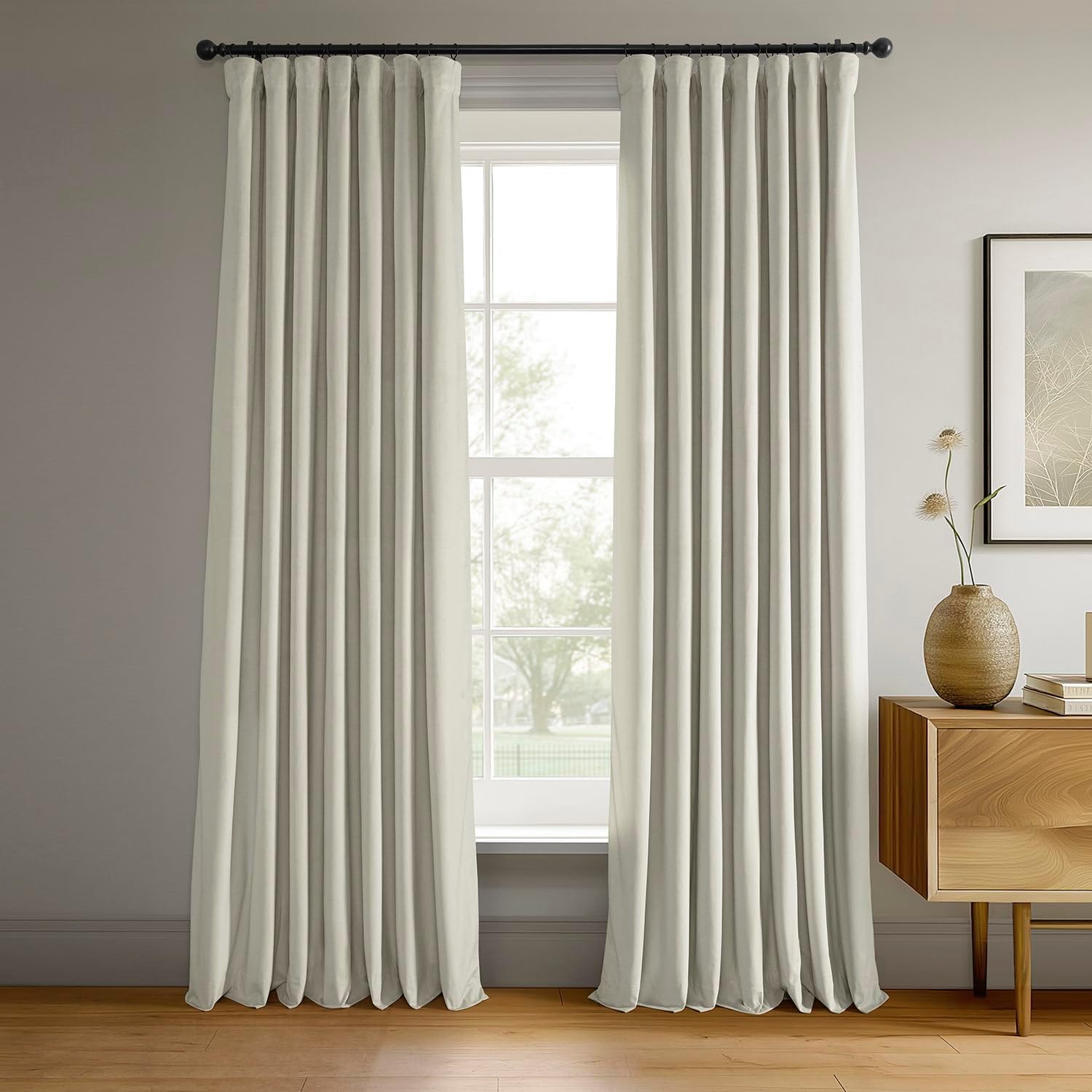 HPD Half Price Drapes Velvet Thermal Blackout Curtains 84 in