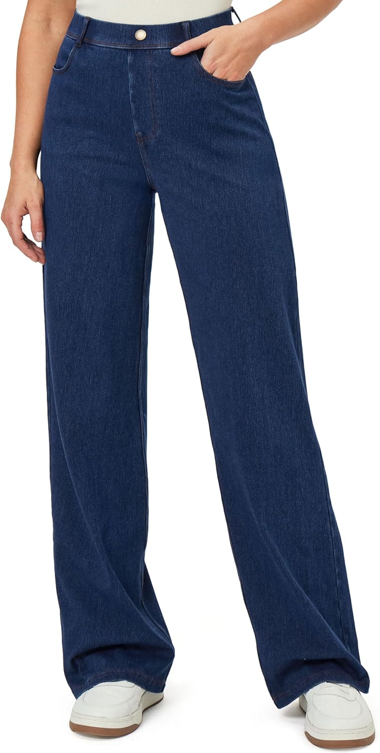 IUGA Wide Leg Jeans for Women - Stretchy High Waisted Denim
