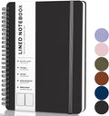 Lined Spiral Journal Notebook A5 Hardcover Leather - Durable Everyday