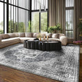 Area Rugs for Living Room 8x10 - Machine Washable, Non-Slip Low Pile