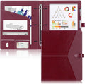 Toplive Padfolio 3 Ring Binder Organizer for A4/Letter - Wine Red
