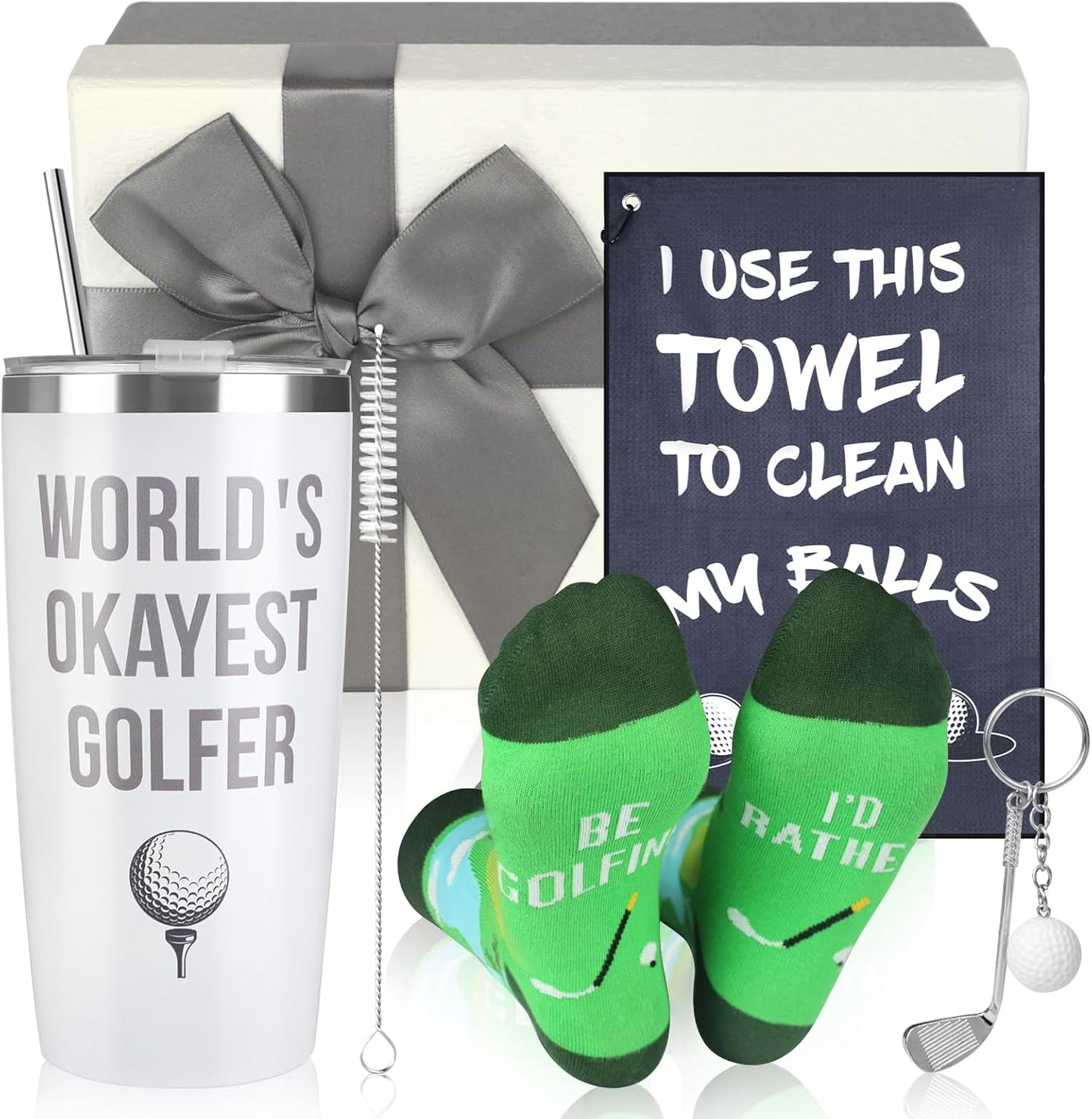 Premium Golf Gift Set: Towel & Tumbler Combo