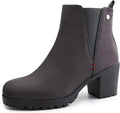Women Casual Ankle Booties Chelsea Boots - Suede Block Heel