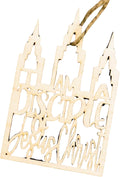 Set of 20 Wooden Religious Christmas Ornaments - Disciple Youth Theme