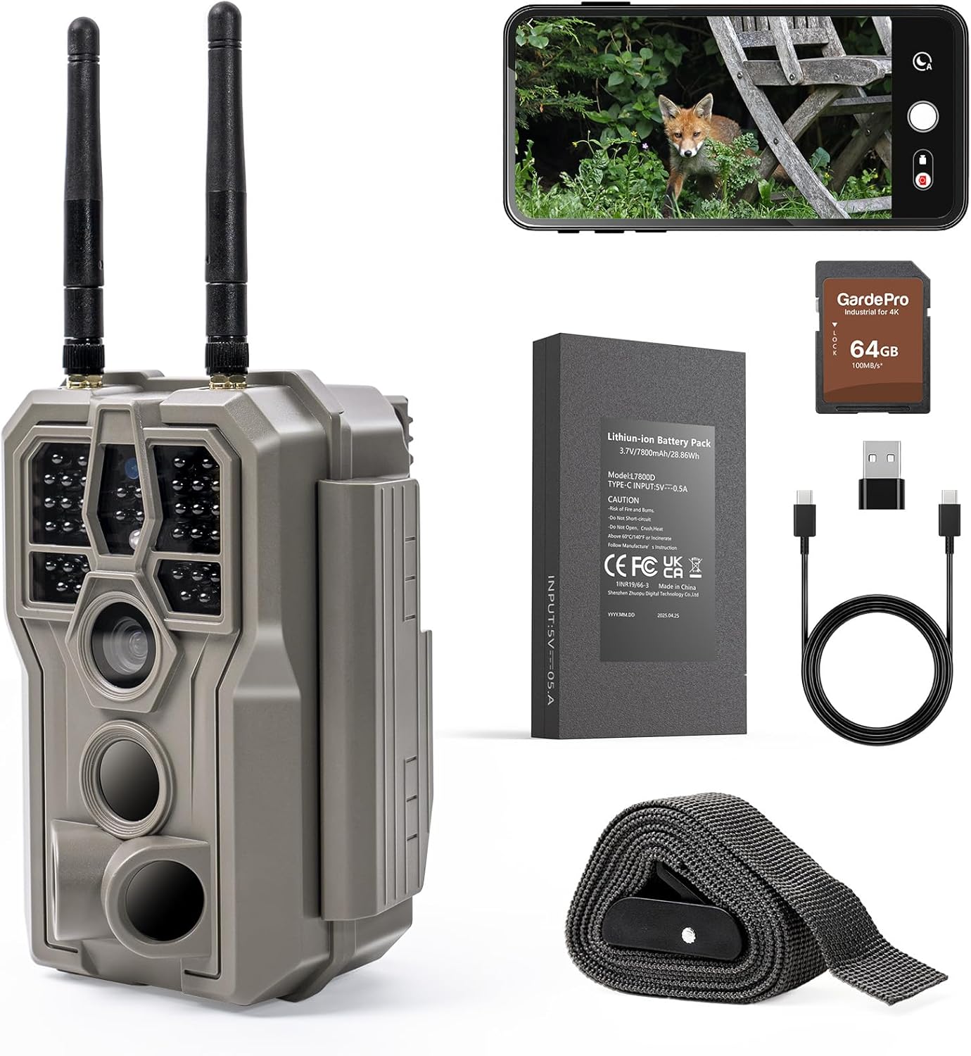 GardePro E8 2.0 Pro WiFi Trail Camera with 4K Clarity