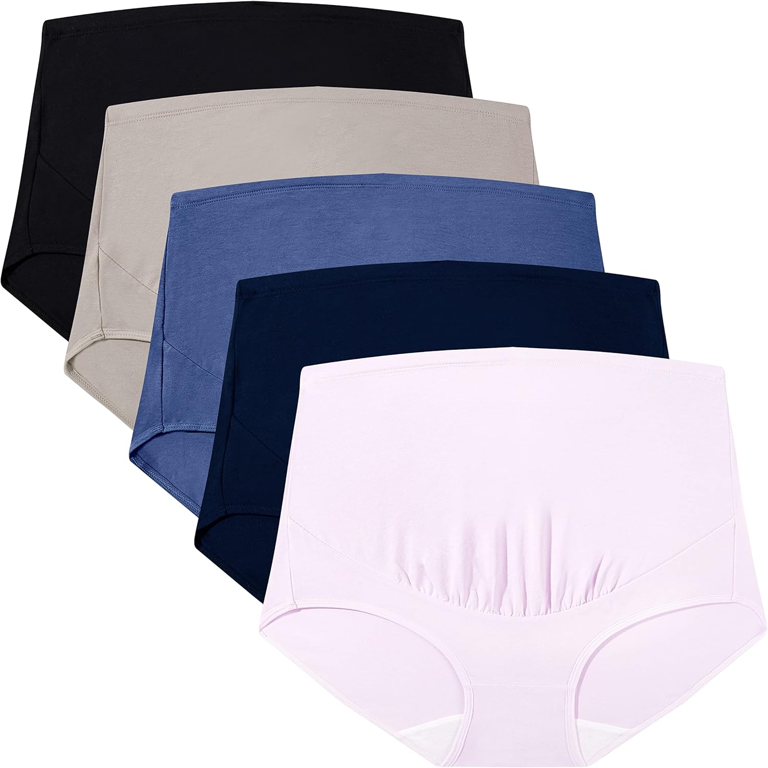 Mama Cotton Women's Over The Bump Maternity Panties for Comfort
