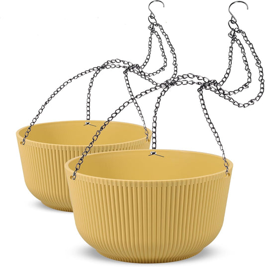 Self Watering Hanging Planters for Indoor Outdoor Use - 2 Pack