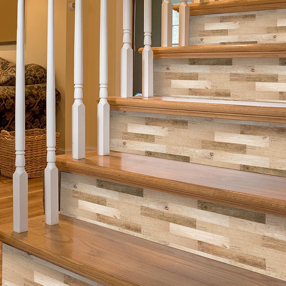 Transform Your Stairs with Funlife 14 Strips Stair Risers Stickers
