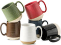 Hasense Ceramic Coffee Mugs Set of 6, 15 oz - Colorful Large Porcelain