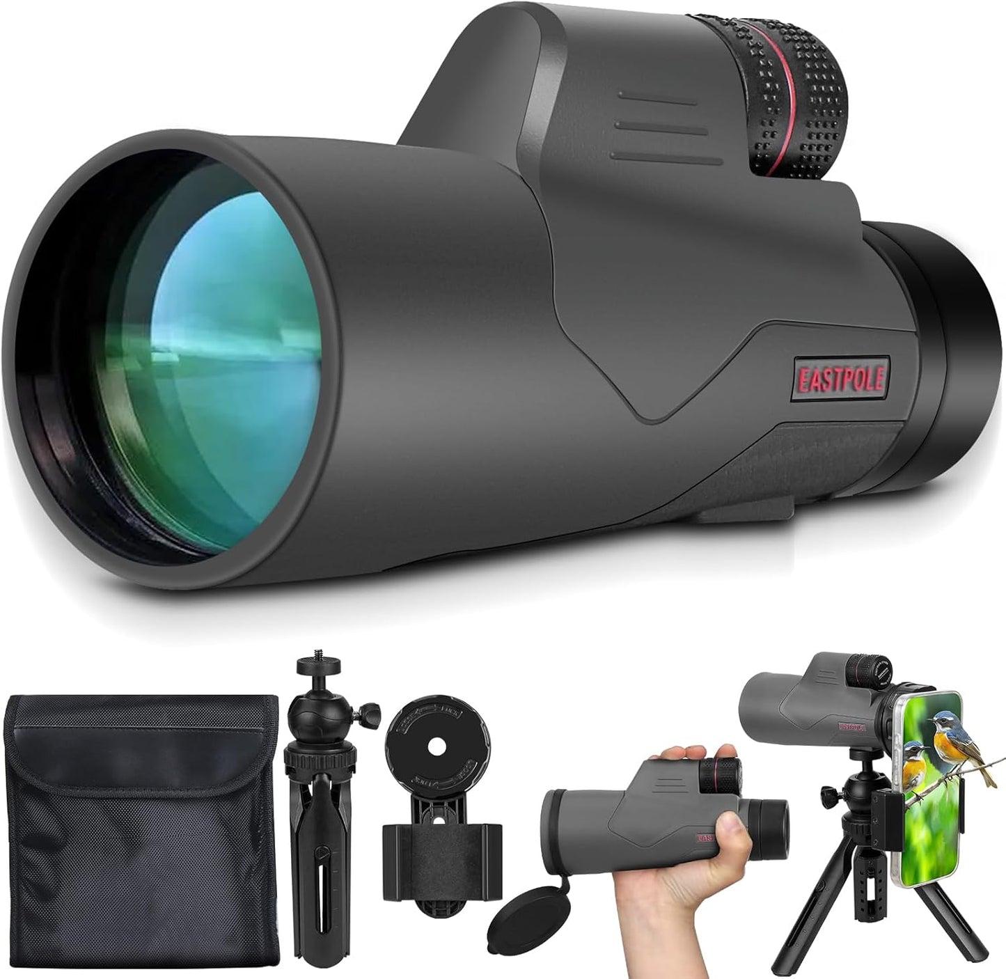 Monocular 12x56 High Power Telescope for Bird Watching & More