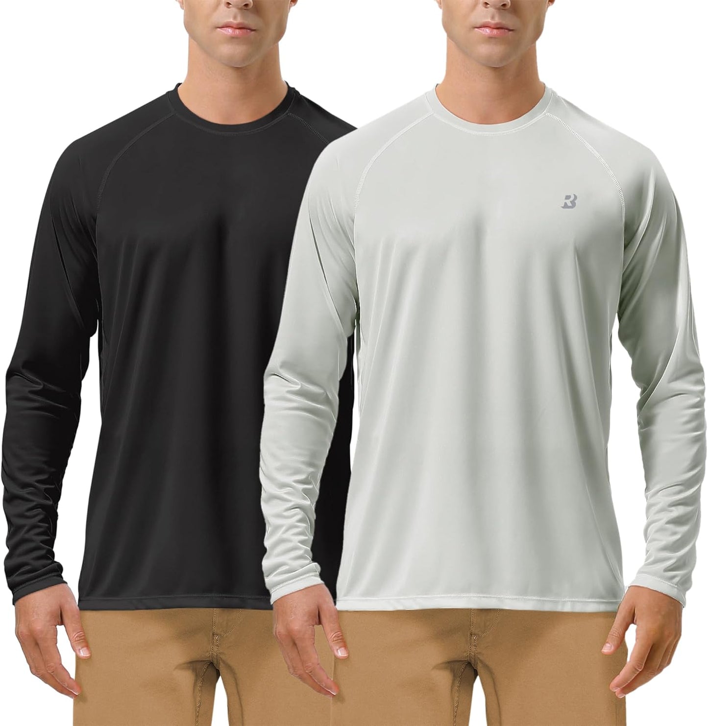 Roadbox Mens UPF 50+ UV Sun Protection Long Sleeve Shirts