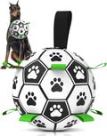 QDAN Soccer Ball with Straps - Durable Giant Dog Ball for Outdoor Play