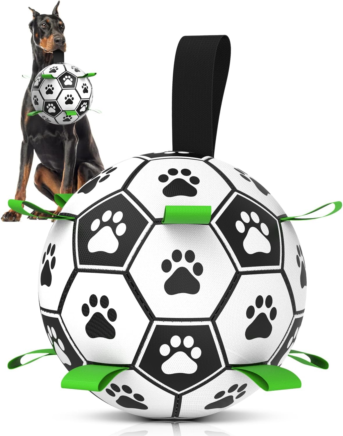 QDAN Soccer Ball for Dogs - Durable Interactive Toy for Play