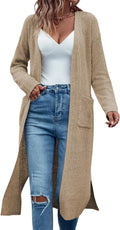 Long Cardigan Sweaters for Women Ribbed Knit - Oversized Duster