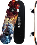 Nattork 31 Inch Complete Skateboard - Beginner Friendly Cruiser