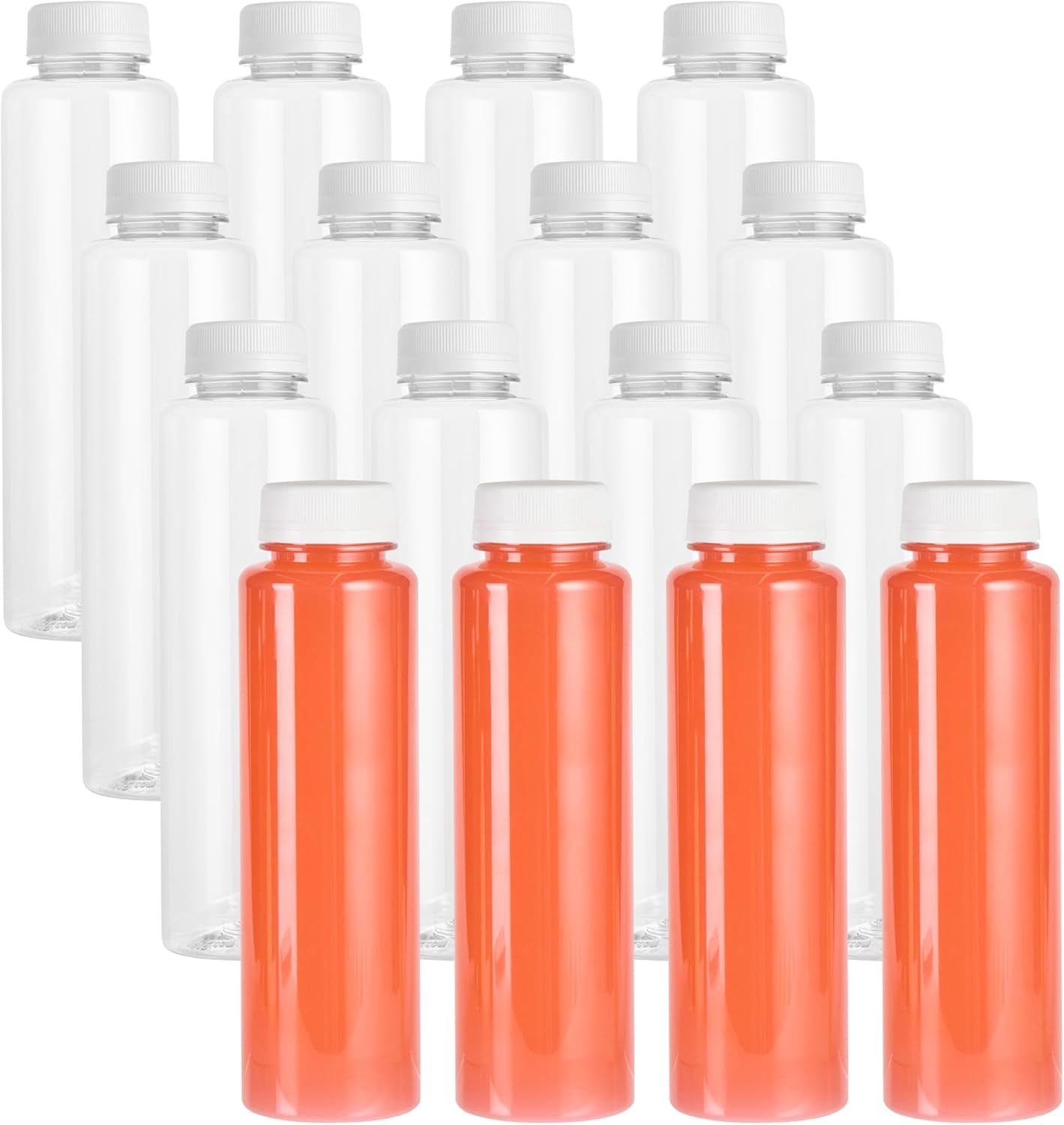 12 Ounce Juice Bottles for Juicing and Beverages - 100 Pack