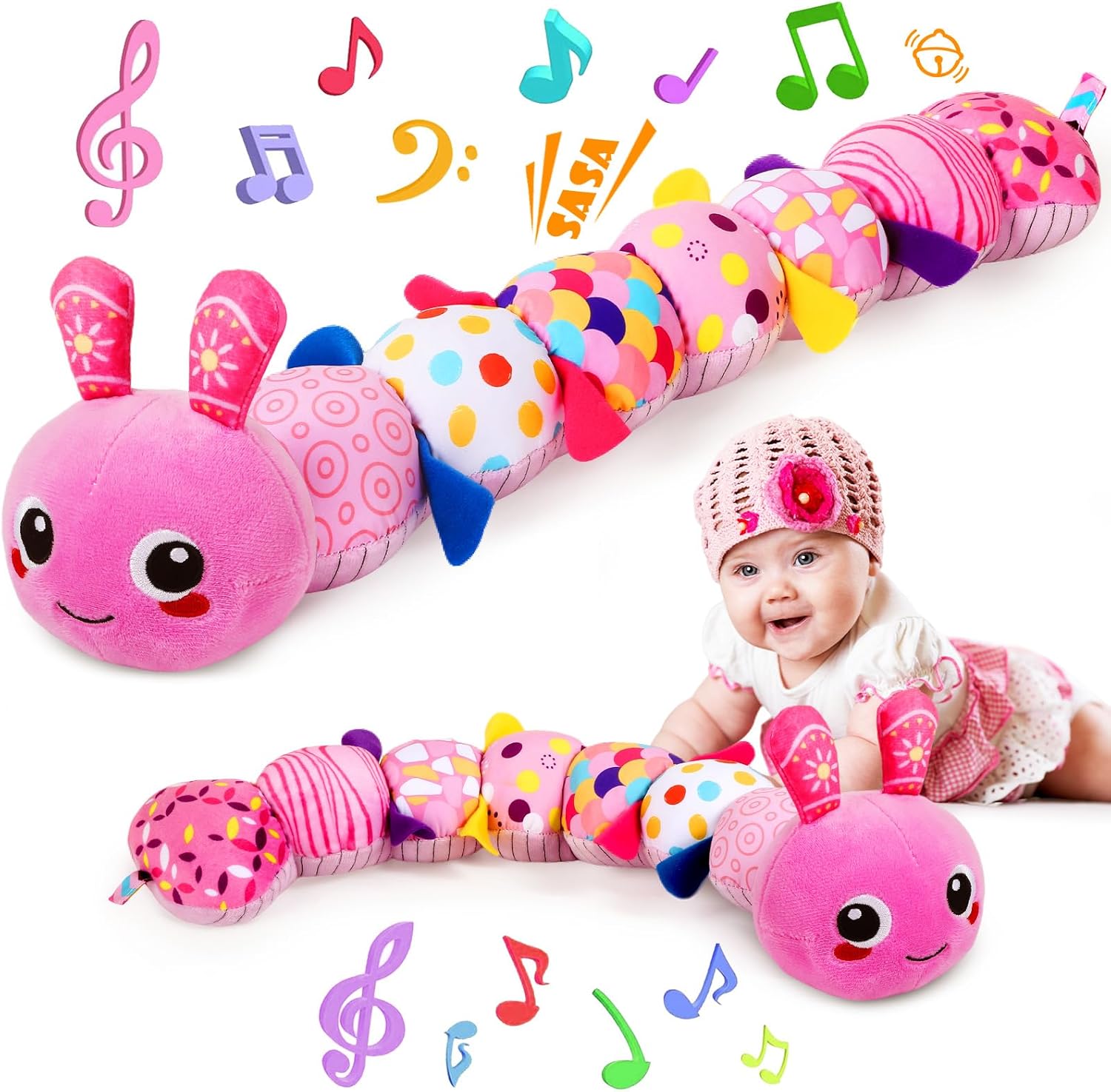 Crinkle & Rattle Sensory Baby Toy by KMUYSL