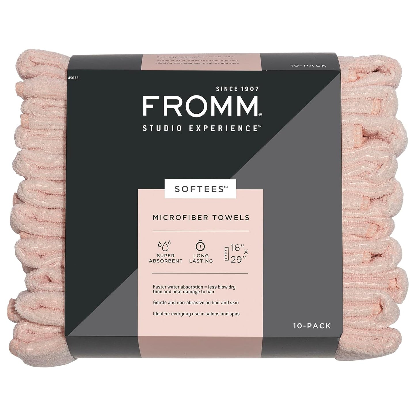 Fromm Softees Microfiber Salon Hair Towels for All Hair Types