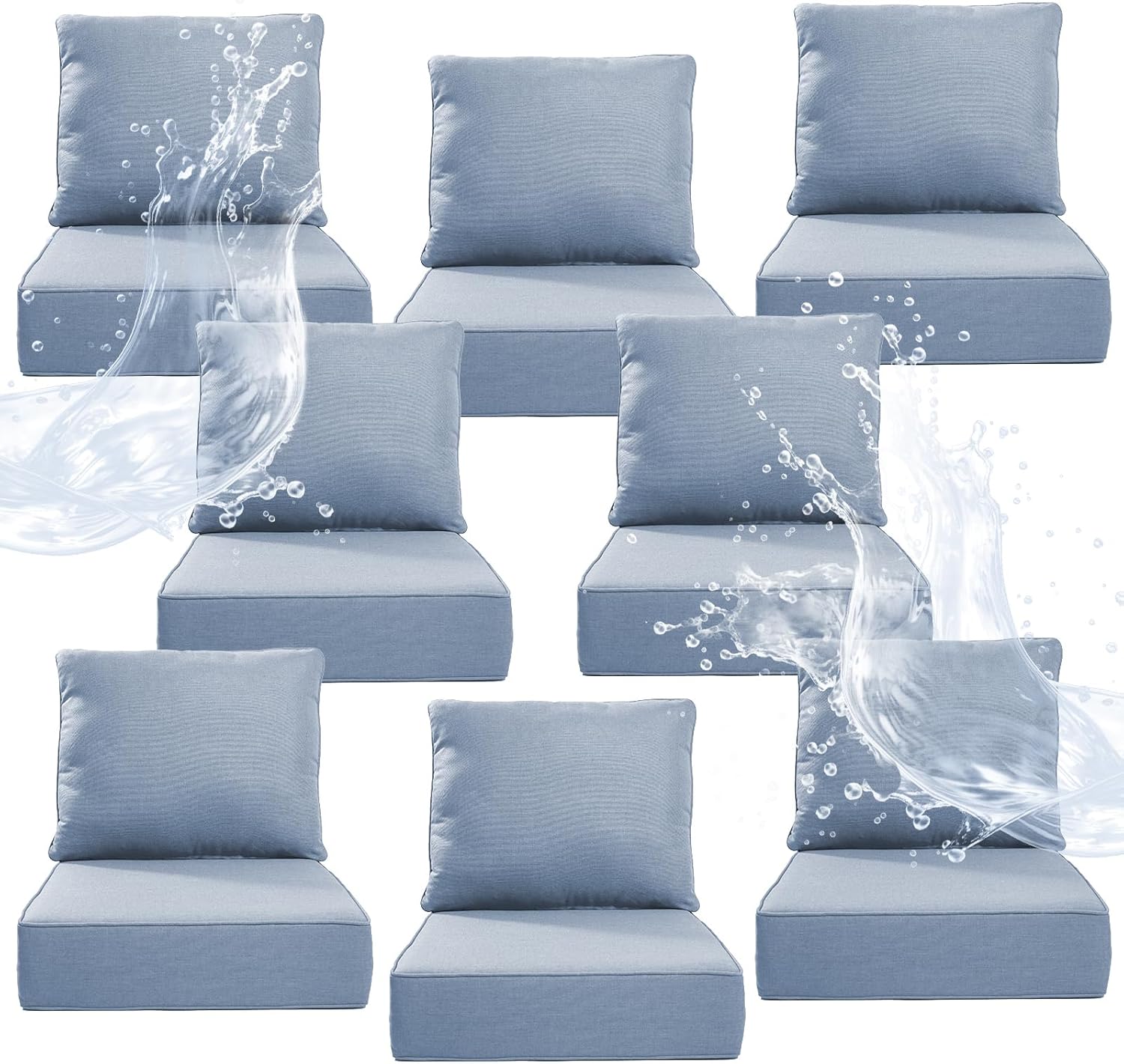 6 Inch Thicker Outdoor Chair Cushion Set for Ultimate Comfort