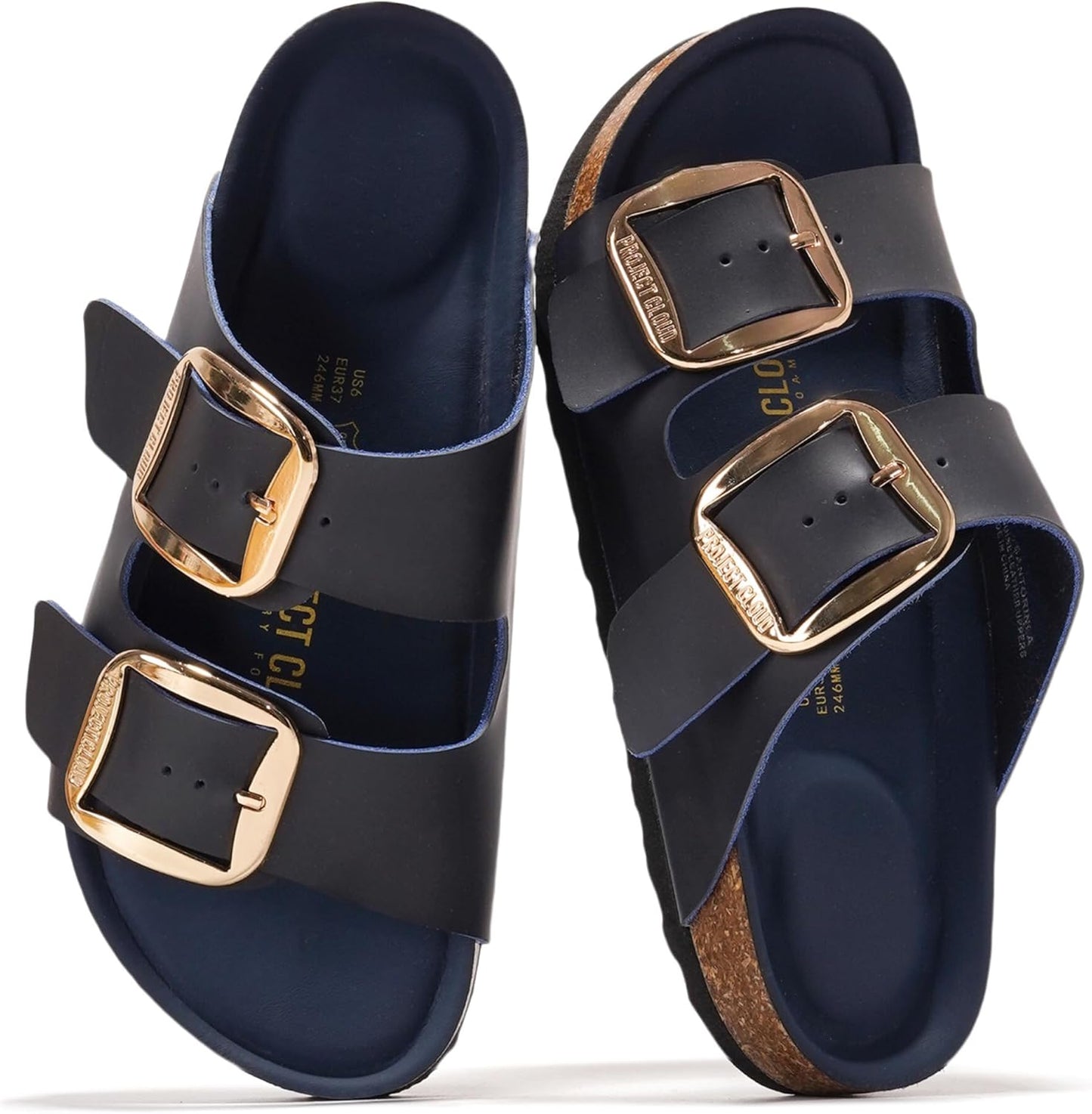 Project Cloud Genuine Leather Flat Sandals for Women 2025
