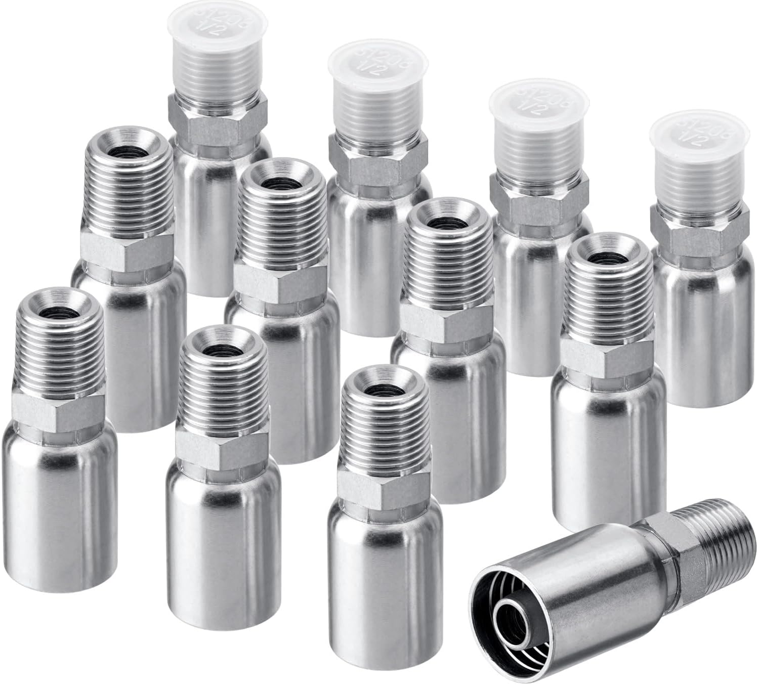 12 Pack Hydraulic Hose Fittings by Racewill for Secure Connections