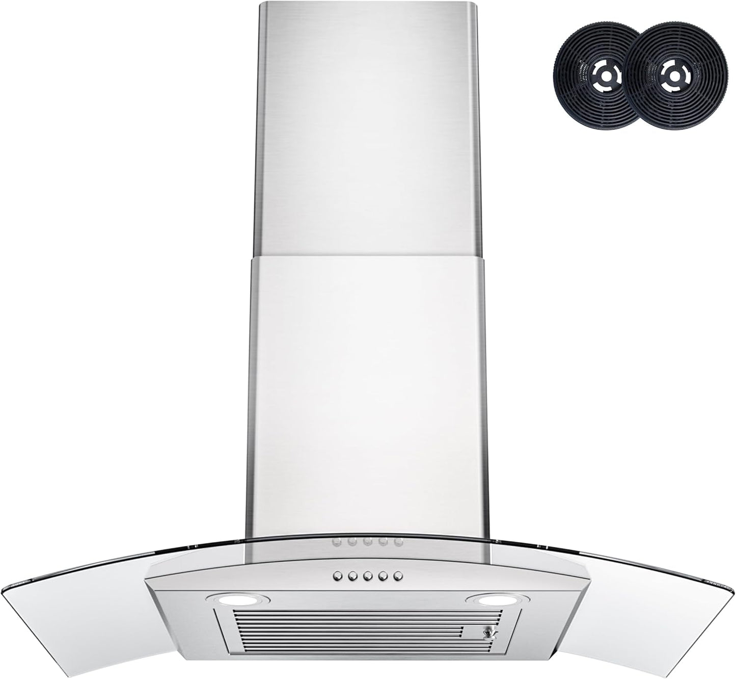 Range Hood 30 Inch with 400 CFM Efficient Airflow and LED Light
