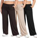 Plus Size Pajama Pants Wide Leg 3-Pack - Comfortable Everyday Lounge