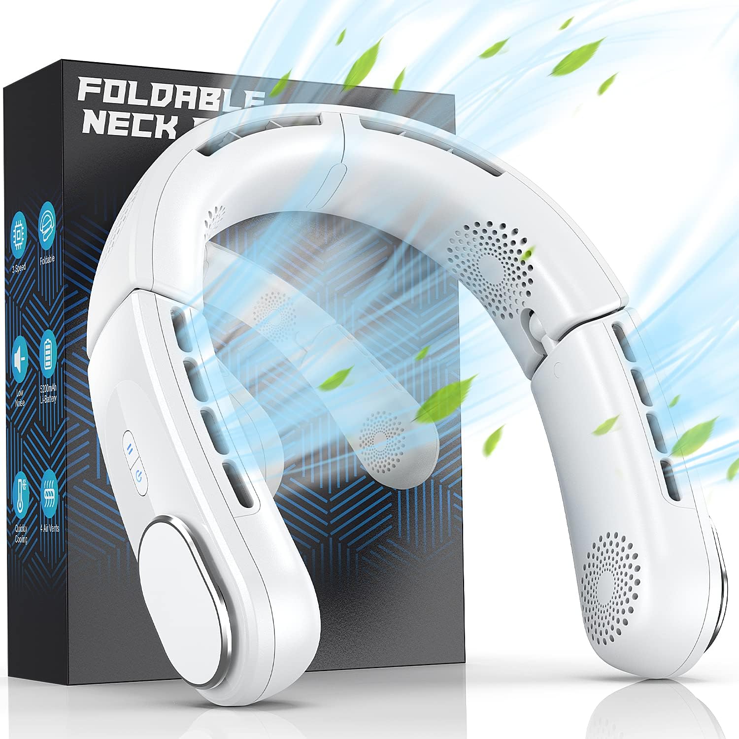 Korbot ChillGo Neck Fan - Powerful Portable Cooling