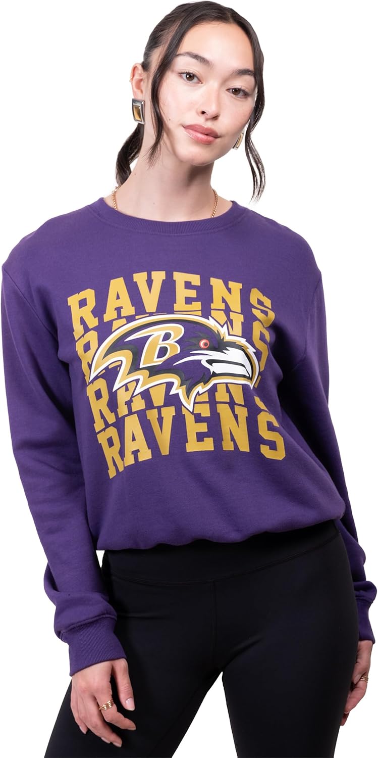 Ultra Game Women's NFL Cozy Oversized Sweatshirt for Fans