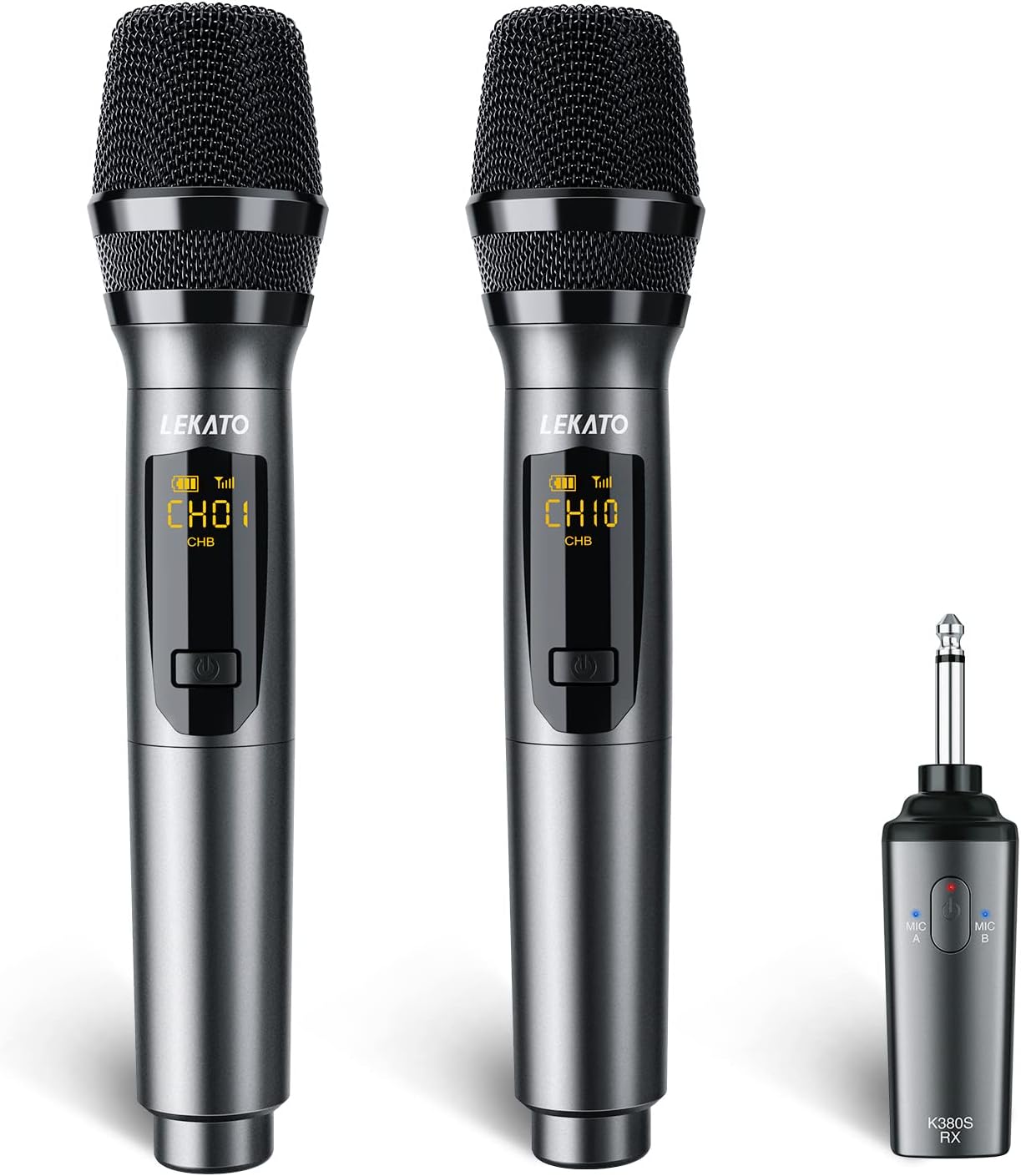 LEKATO Dynamic Wireless Microphone Set