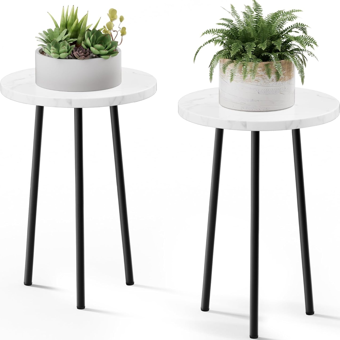 Indoor Plant Stand 2 Pack: Mid Century Modern Decor for Home