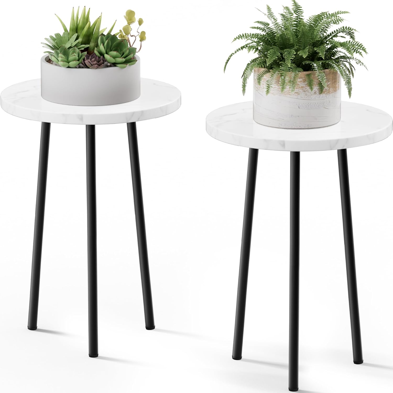 Indoor Plant Stand 2 Pack: Mid Century Modern Decor for Home