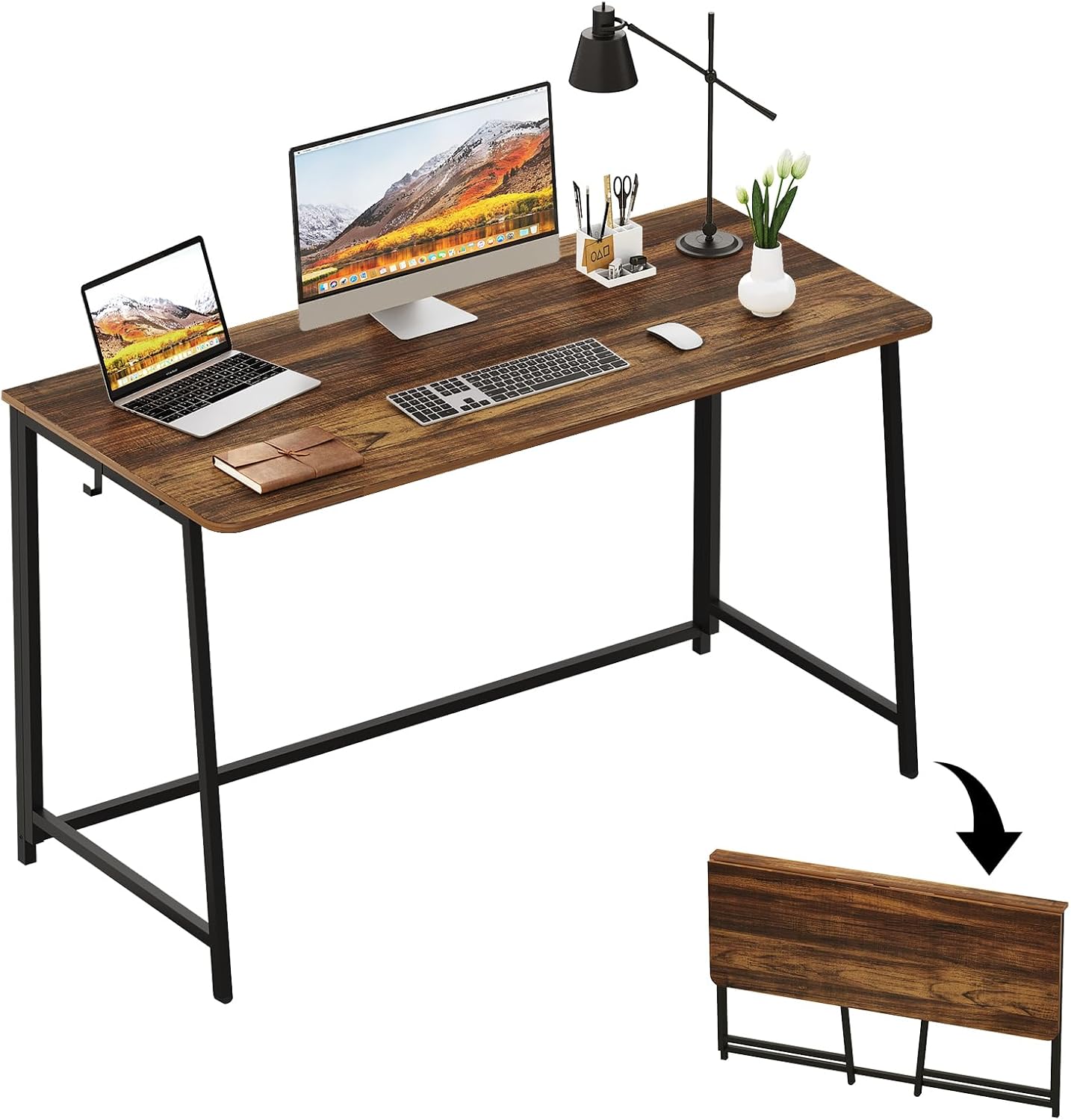 Folding Desk for Bedroom - Space Saving Computer Table