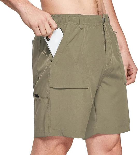BALEAF Men's 7 in Casual Shorts for Summer Hiking and Fishing