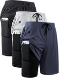 Mens 2-in-1 Running Shorts with Side Pockets - Quick Dry Gym Wear