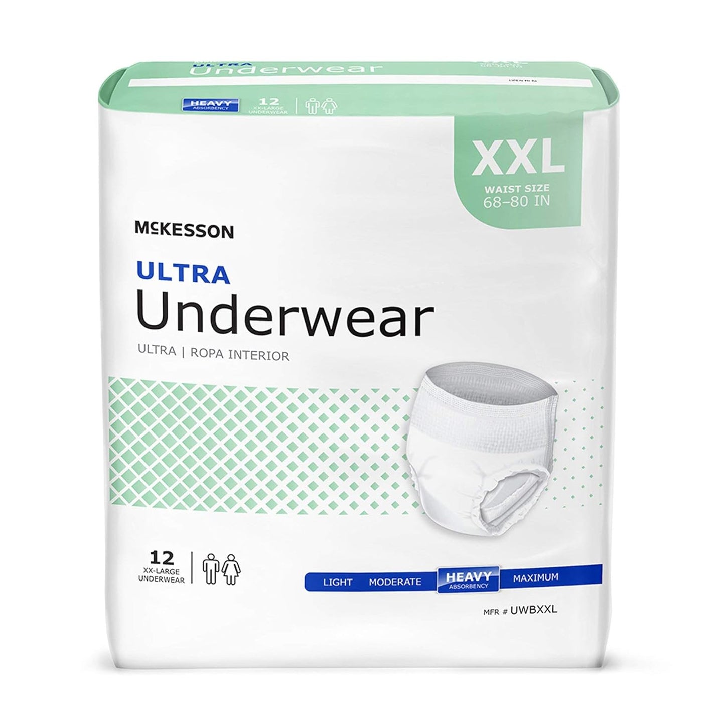 McKesson Ultra Underwear 2XL, 48 Count - Heavy Absorbency