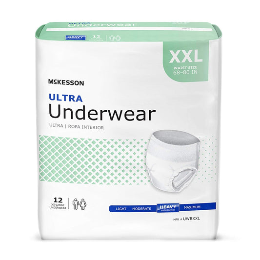 McKesson Ultra Underwear 2XL, 48 Count - Heavy Absorbency