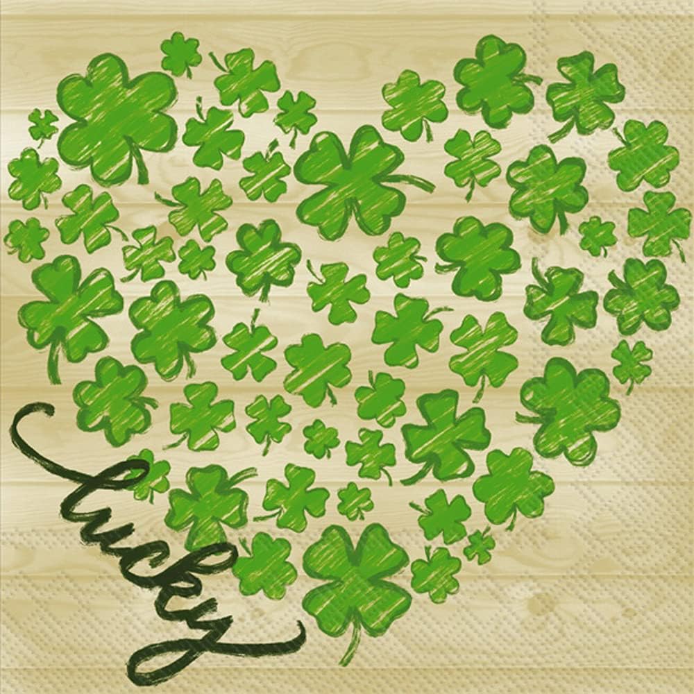 Lucky Heart Cocktail Napkins, 20-Count, Boston Intl