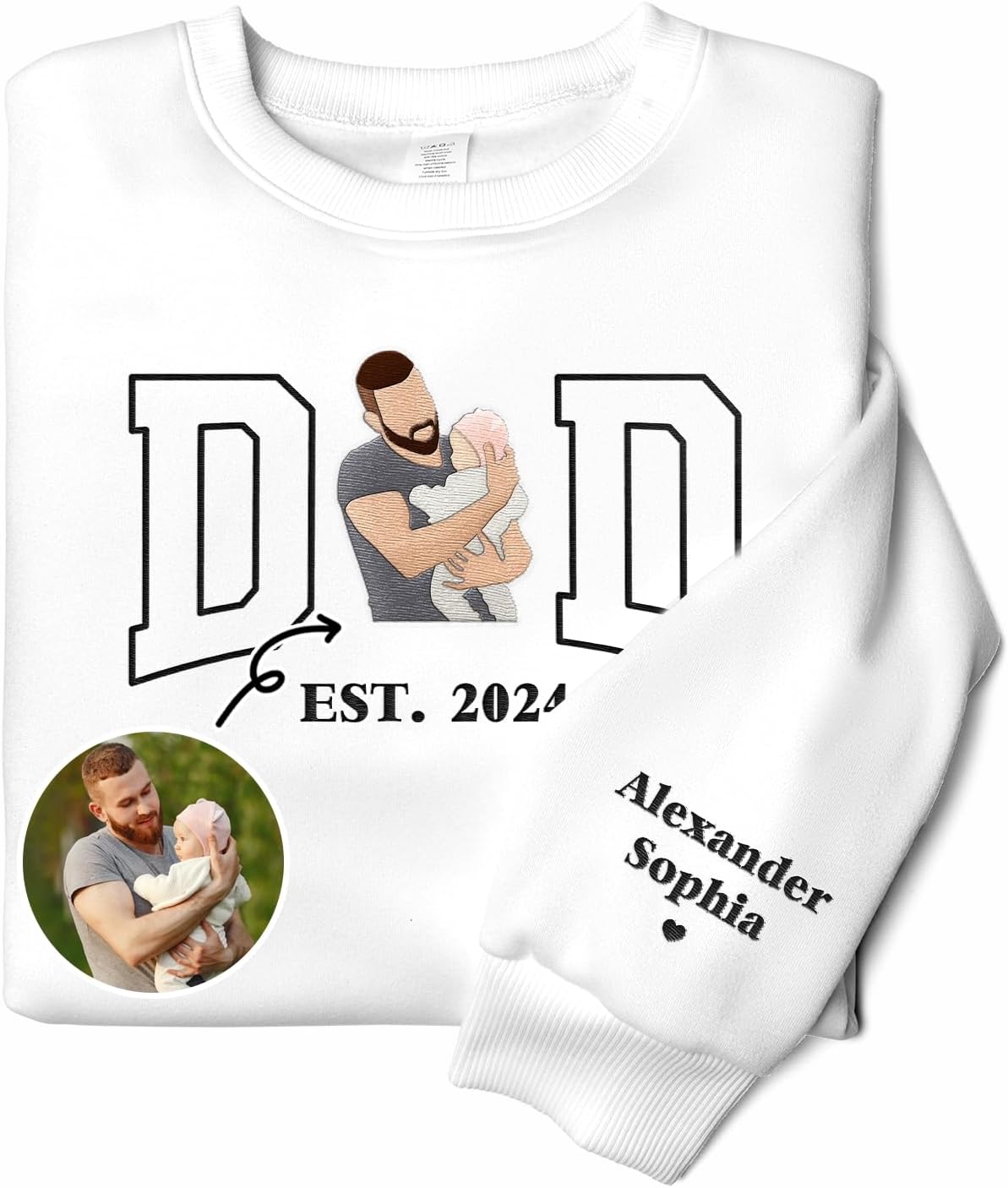 Personalized Dad Portrait Sweatshirt by SPYRAMID
