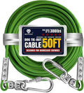Tie Out Cable for Dogs Up to 300lbs 50ft - Heavy Duty Tether