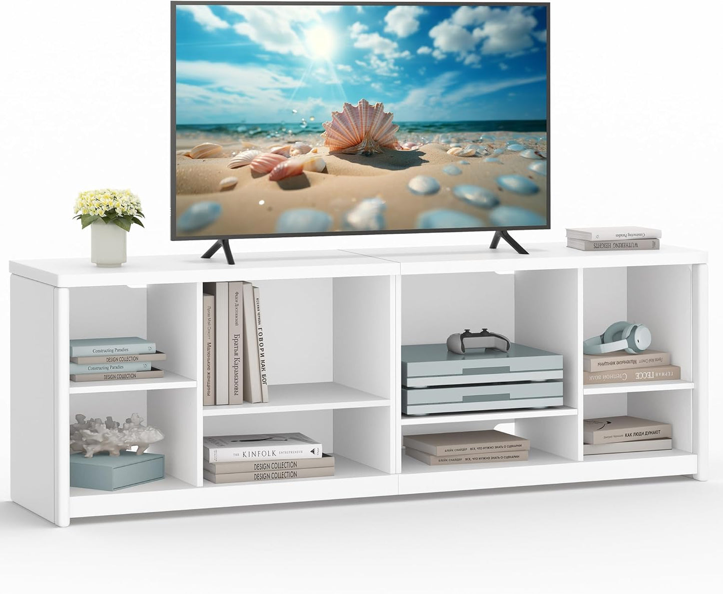 Spacious TV Stand for 75 TVs - Easy Assembly