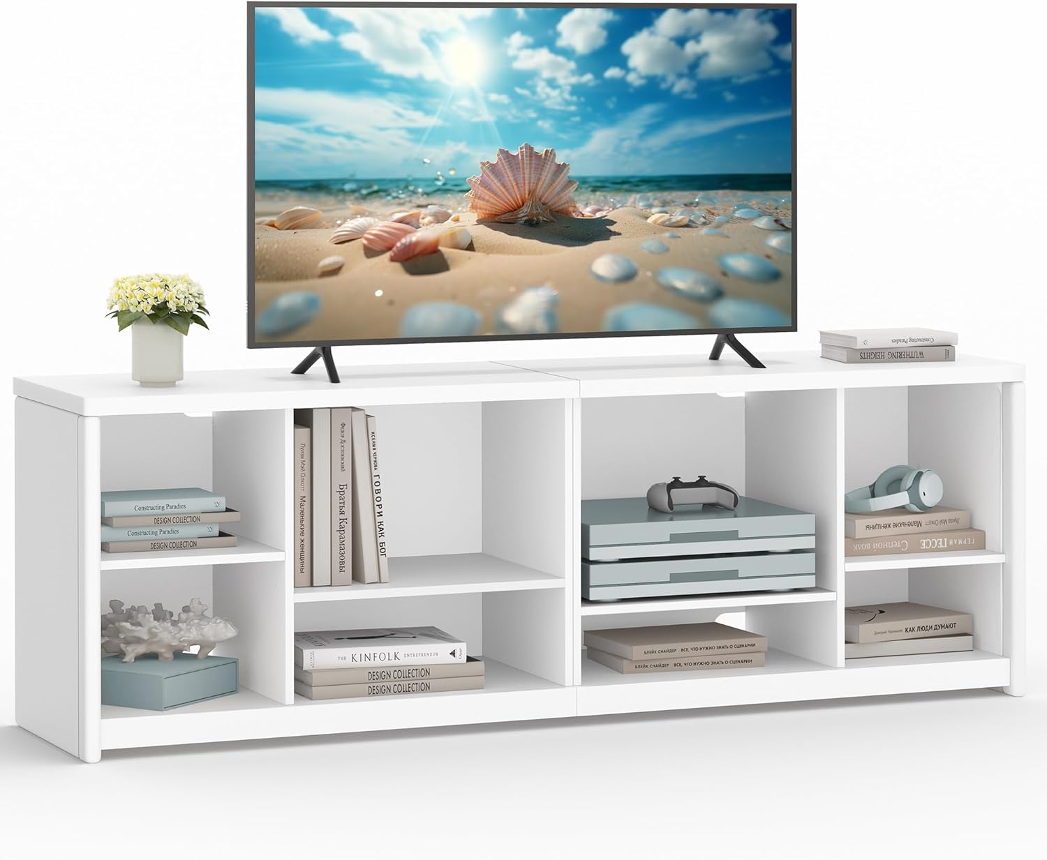 Spacious TV Stand for 75 TVs - Easy Assembly