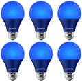 LUXRITE A19 LED Blue Light Bulb 60W Equivalent - Energy Saving Glow