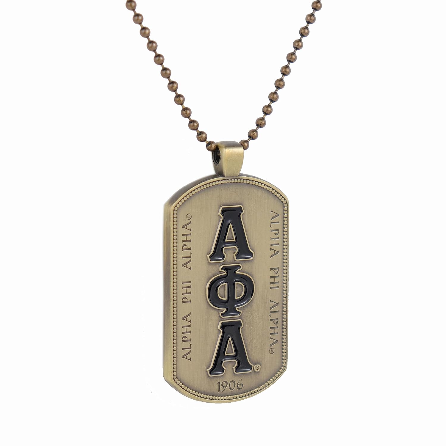 SANDZ Alpha Phi Alpha Fraternity Old Gold Dog Tag Gift