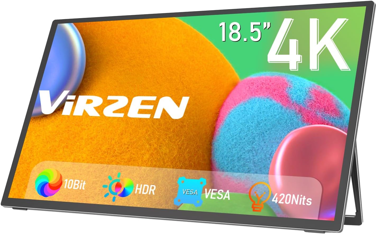 Virzen 4K 18.5 Ultra-Thin Travel Monitor