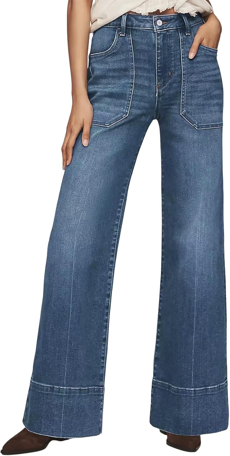 Allimy Women's High Waisted Wide Leg Baggy Jeans for Fall 2025