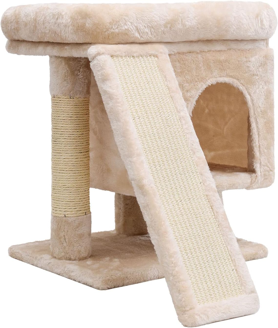 SYANDLVY Small Cat Tree for Indoor Large Cats with Condo