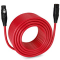 LyxPro 200 ft XLR Microphone Cable Balanced Male to Female - Red